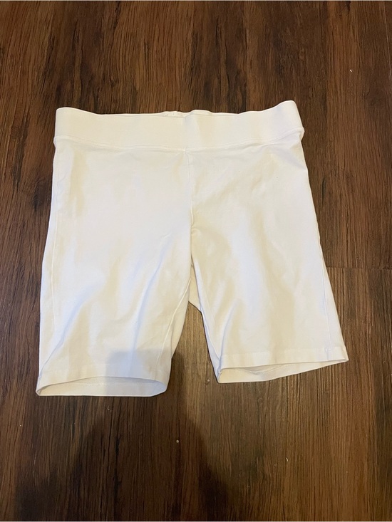Pants - Women's White Stretch Bike Shorts